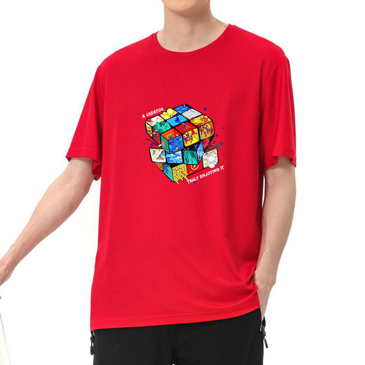 【冰氧棉】【DSK】大依优型大码短袖T恤潮牌设计感字母印花圆领加肥加大百搭体恤男士胖子上衣 商品图2