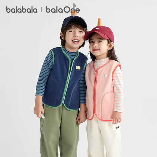 巴拉巴拉balaOne儿童马甲2025秋冬新款加绒保暖可外穿男女童背心 商品图0