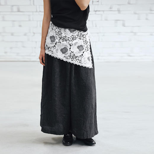 绽放446朵/重工蕾丝花边叠搭皮帘围裙腰带 商品图0