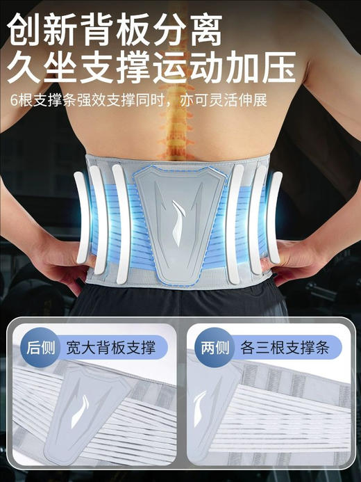 【全天候久坐支撑 提升运动表现】李宁加压透气支撑护腰 商品图5