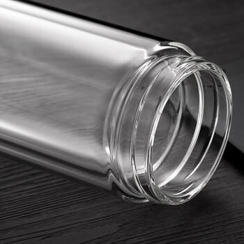 富光 男女士双层玻璃杯 高硼硅玻璃304茶隔水杯子 带茶隔泡茶杯500ml 商品图2