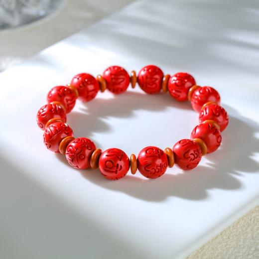 【非遗好物】浓郁贵气的朱砂手串贵州正品朱砂高含量水飞砂 商品图11