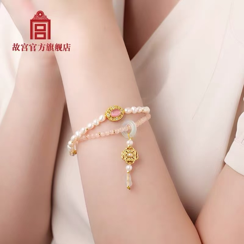 故宫 印象御花园珍珠手串 琉璃手串