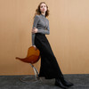 三彩2025冬季新款简约高腰半身裙气质通勤A字裙开叉长裙优雅M 商品缩略图2