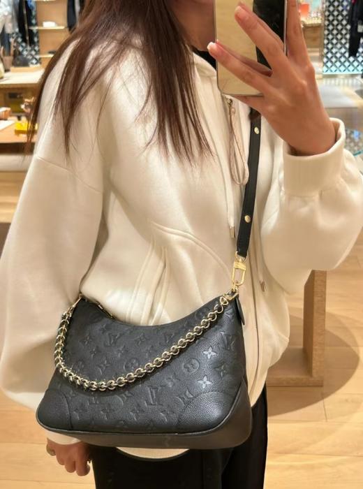 BT267-M12930-驴家 纯皮黑色压印牛角包（BT*MM）7.24直播款 商品图5