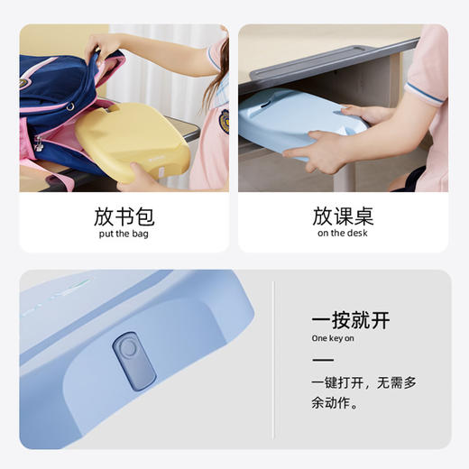 ³【匹鲁家便携午睡趴枕】2色6档调节 人体工学曲线护颈设计 可拆卸枕套 学生/办公室午休枕 XN03-CRMM-PL 商品图4