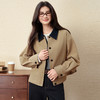 【严选】诗凡黎经典巴恩风撞色翻领短款风衣2025秋新款英伦感宽松休闲外套7G8160261 商品缩略图0