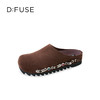〖章若楠同款〗Dfuse迪芙斯2025秋季新款软欧包简约复古外穿鞋勃肯鞋懒人一脚蹬包头凉拖DFD3110058 商品缩略图10