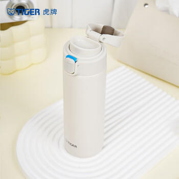 虎牌（TIGER）保温杯 轻量型不锈钢真空一键开启弹盖杯 MOY-A48C-WK雪花白480ML 商品图3