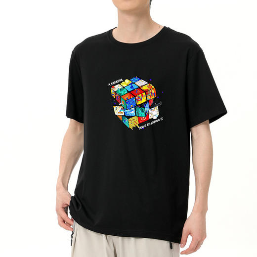 【冰氧棉】【DSK】大依优型大码短袖T恤潮牌设计感字母印花圆领加肥加大百搭体恤男士胖子上衣 商品图1