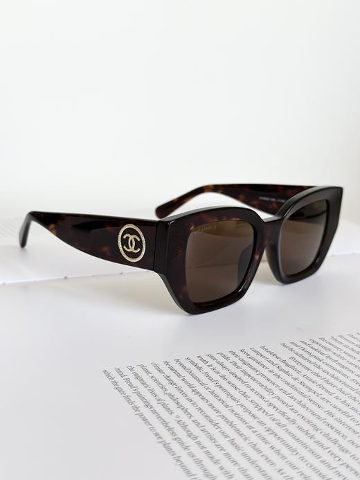 QT62-香奈儿 大方框板材经典金色圆形双CLogo 方形 太阳眼镜 男女同款情侣款（QT*JH）夏季专享 商品图8