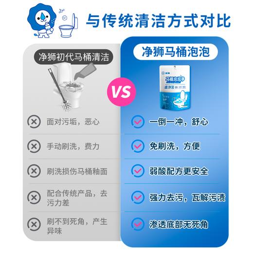净狮马桶泡泡净马桶清洁剂家用坐便祛味清洁 可能会有漏气结块不影响使用 介意勿拍 商品图2
