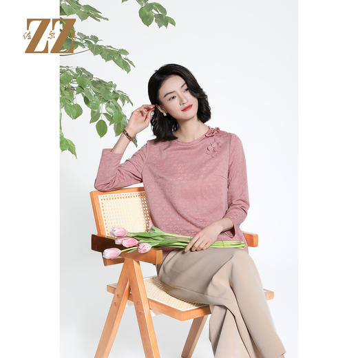佐尔美时尚气质减龄纯色百搭长袖衬衫女M41CC14 商品图2
