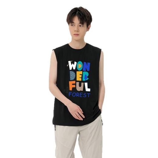 【冰氧棉】【DSK】大依优型大码印花背心休闲运动宽松短袖T恤无袖背心加大码宽松上衣男士 商品图4