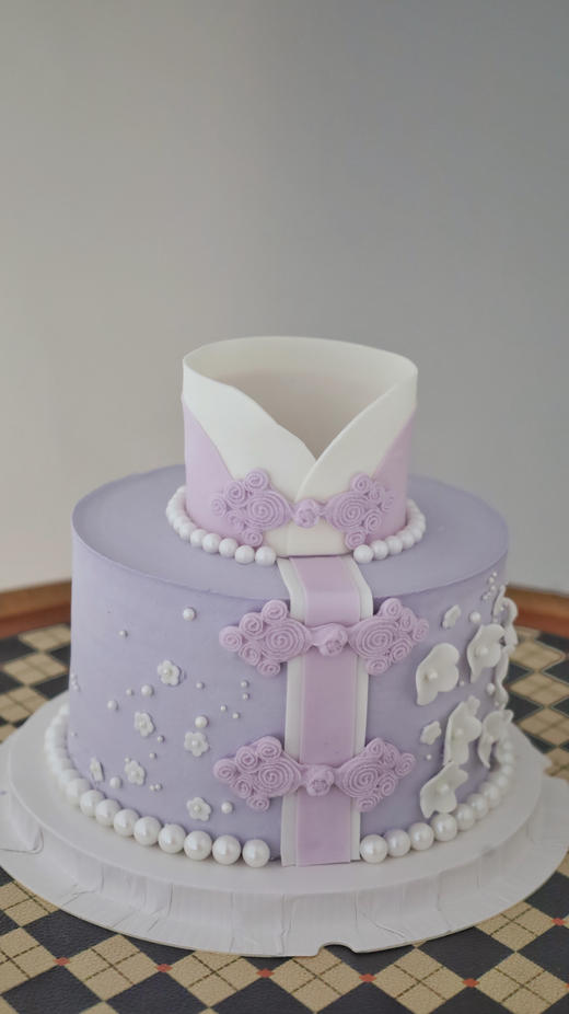 紫色系旗袍蛋糕 商品图0