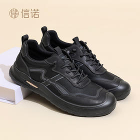 信诺真皮男鞋中老年舒适软底爸爸鞋休闲户外徒步皮鞋2025新款秋季N5Q115-137