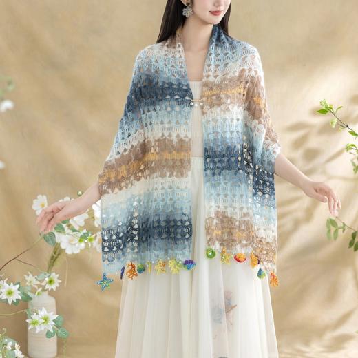 苏苏姐家海月贝壳便携披肩手工DIY钩针马海毛线团自制材料包 商品图1