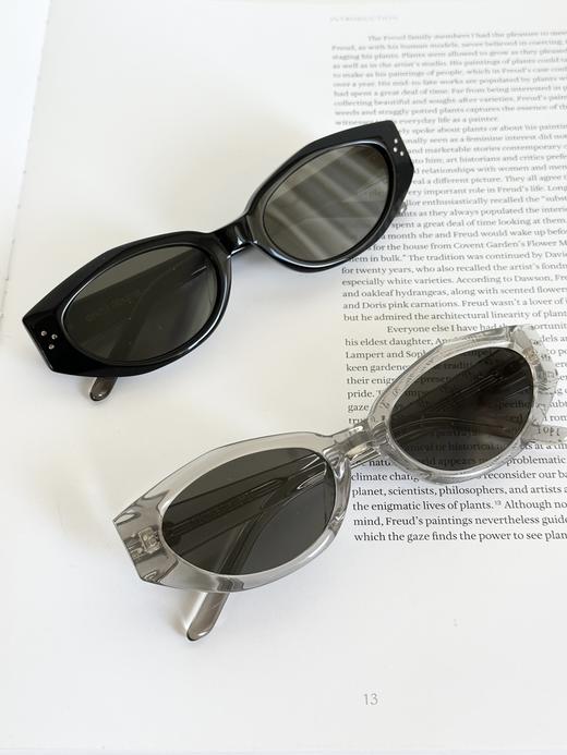 QT108- GENTLE MONSTER 镜腿字母 板材镜架 猫眼 太阳眼镜 男女同款情侣款 黑色（QT*JH）夏季专享 商品图0