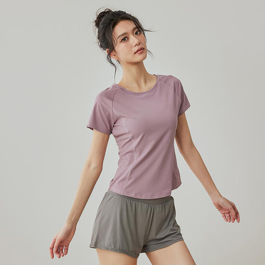 【限时秒】YOGACODE【火树银花系列】网纱拼接圆领薄款健身跑步训练运动上衣t恤DS264 商品图1