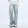 【新品上新】HX 夏季水洗弯刀牛仔长裤宽松Z201520012101 商品缩略图5