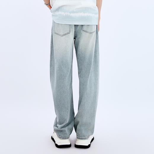 【新品上新】HX 夏季水洗弯刀牛仔长裤宽松Z201520012101 商品图5