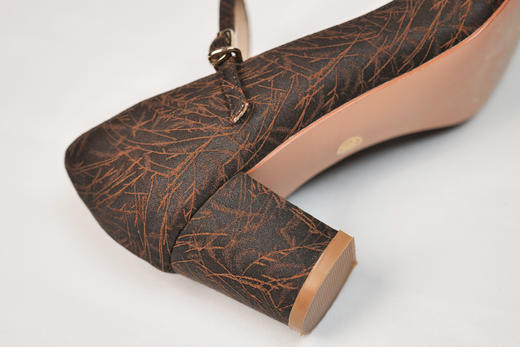 香云纱圆头平头高跟鞋 商品图5