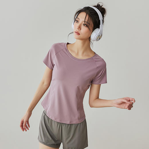 【限时秒】YOGACODE【火树银花系列】网纱拼接圆领薄款健身跑步训练运动上衣t恤DS264 商品图4