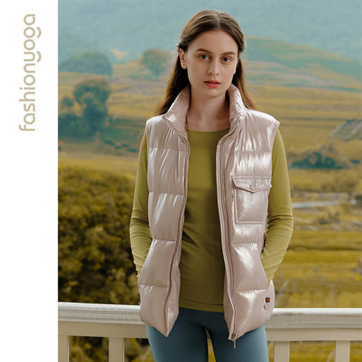 【捡漏不退换】F11856凡圣瑜伽珠粉时尚羽绒马甲（不含胸垫） 商品图4