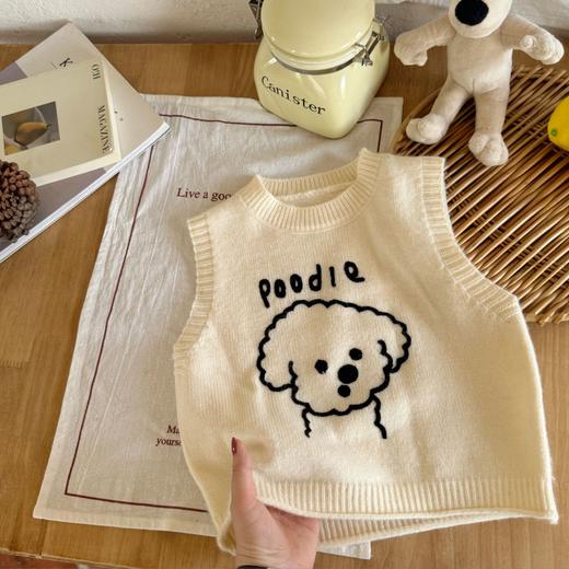 【酷炫时尚，柔软舒适！】秋季新款男女宝宝两色套头毛衣 背心针织衫 儿童马甲-QA 商品图2