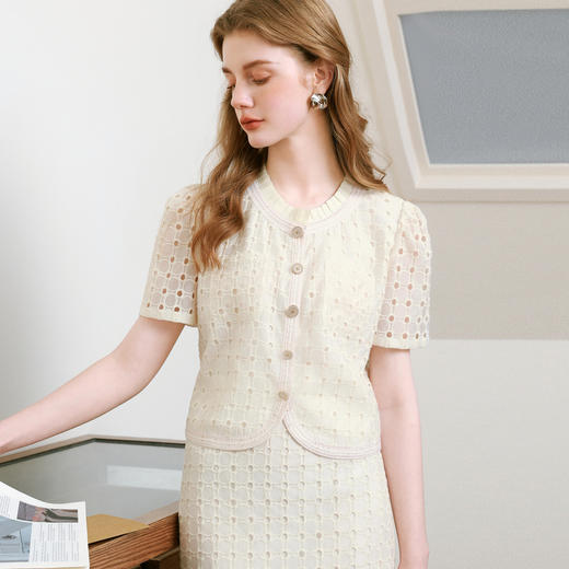 【商场同款】诗凡黎法式小香风套装2025夏新款两件套3G5290101 商品图2