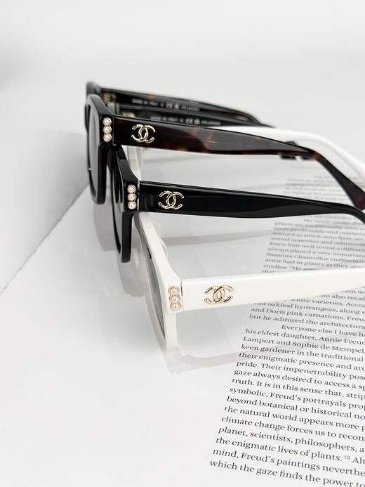 QT86- CHANEL香奈儿 玻璃珍珠装饰 板材镜架 不规则形 太阳眼镜 （QT*JH）夏季专享 商品图1