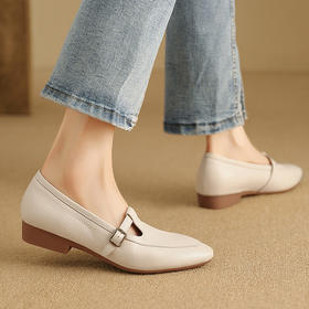 【预售5天】法式英伦风平底小皮鞋舒适软真皮复古百搭单鞋女乐福鞋LG&101-606