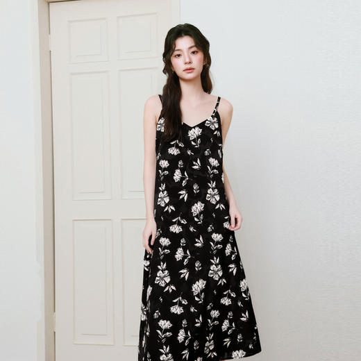 【商场同款】诗凡黎吊带碎花裙2025夏新款度假风连衣裙3G4590871 商品图4