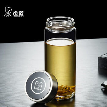 希诺单层玻璃杯男家用商务办公泡茶杯子便携车载水杯XN-6191 410mL /厨具 /水具 /玻璃杯 商品图1