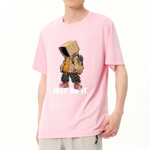 【冰氧棉】【DSK】大依优型大码短袖T恤潮牌设计感字母印花圆领加肥加大百搭体恤男士胖子上衣 商品图1