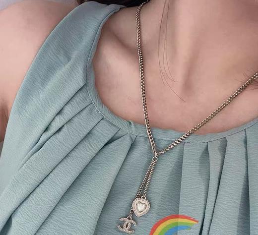 香奈儿 爱心双C双吊坠项链（XJ） 商品图10