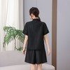 丁摩 真丝香云纱老料黑龟衬衣新款年轻时尚短袖夏季100%桑蚕丝宽松短袖上衣开衫外套AL5637 商品缩略图2