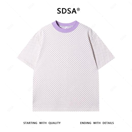 T4353SDSA夏季新款男士痞帅美式撞色磨破设计圆领短袖T恤重工百搭上衣 商品图1