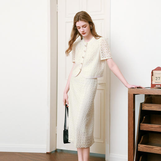 【商场同款】诗凡黎法式小香风套装2025夏新款两件套3G5290101 商品图0