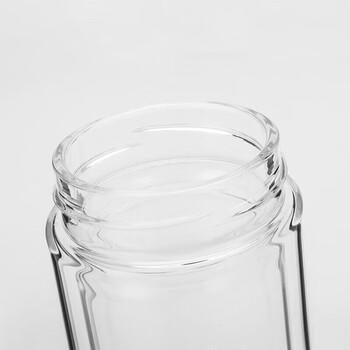 膳魔师（THERMOS）双层玻璃杯400毫升男女士茶水分离水杯泡茶杯带茶漏TCGE-400D BL 商品图6