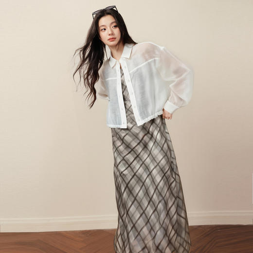 【商场同款】诗凡黎度假风格纹吊带裙25秋新款收腰裙女3G7391391 商品图4