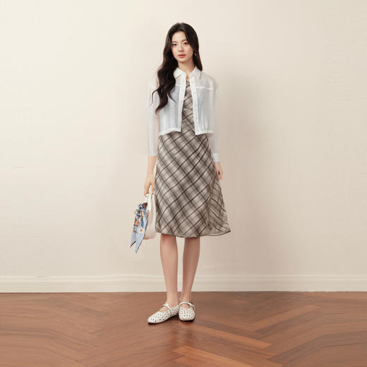 【商场同款】诗凡黎度假风格纹吊带裙25秋新款收腰裙女3G7391391 商品图1