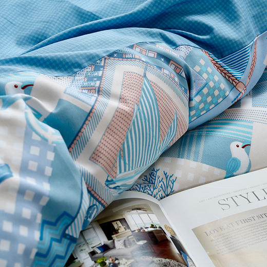 富安娜 床单四件套/追溯·梦时光 被套203*229cm 床单230*250cm 枕套74*48cm*2 商品图5