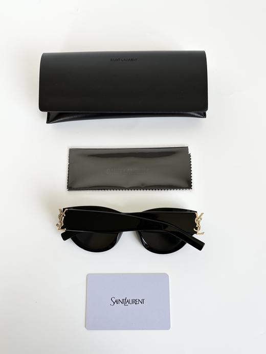 QT56-圣罗兰 LOGO 个性气质优雅 板材镜架 蝶形 太阳眼镜 女款 黑色（QT*JH）夏季专享 商品图7