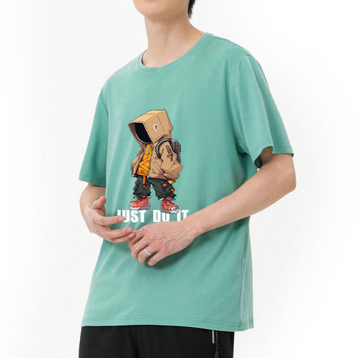 【冰氧棉】【DSK】大依优型大码短袖T恤潮牌设计感字母印花圆领加肥加大百搭体恤男士胖子上衣 商品图4