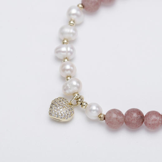 ZQ660006草莓晶爱心珍珠手串 商品图3