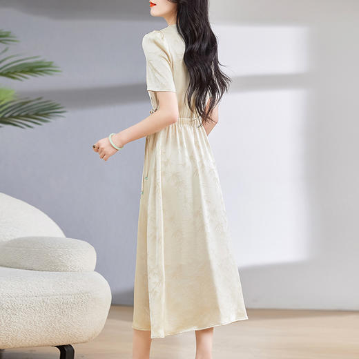 新中式连衣裙女夏季2025新款高级感气质收腰假两件国风裙子ZHANG8018 商品图3