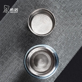 希诺纯钛保温杯钛杯高档焖茶杯户外便携家用泡茶杯子XN-T355纯净冰川 商品图5