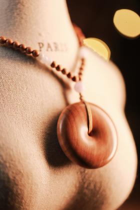 【预售】老山檀平安扣项链吊坠【器悟雅玩】