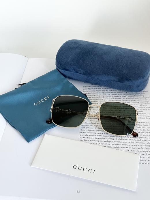 QT68-古驰 马衔扣时尚太阳镜 金属 方形 太阳眼镜 男女同款情侣款（QT*JH）夏季专享 商品图5